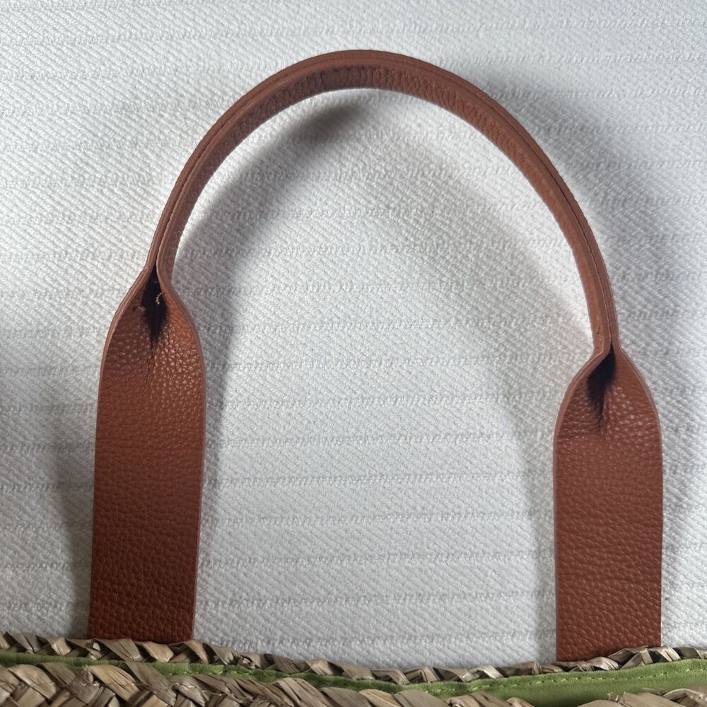 Four Seasons Anguilla Woven Straw Tote Bag Leather Handles Resort Beach - Picture 13 of 16